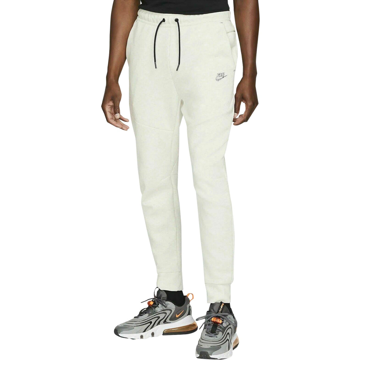 Men's Nike White/Heather Tech Fleece Joggers (DD4706 100)